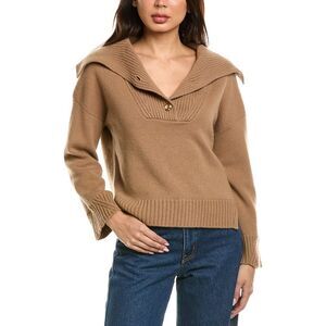 The Cashmere Project Womens  Sailor Collar 100% Cashmere Pullover, Brown